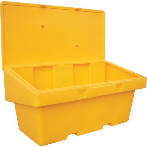Contenants pour sel & sable SOS, Avec Moraillon, 72" x 36" x 36", 36 pi³, Jaune Oxymax Inc