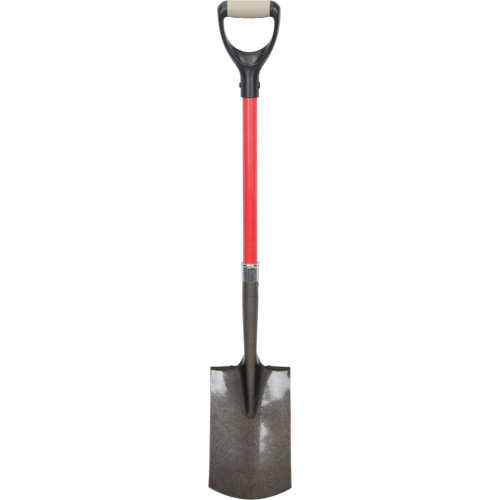 Heavy-Duty Shovels, Fibreglass, Carbon Steel Blade, D-Grip Handle, 30-1/2" Long Oxymax Inc