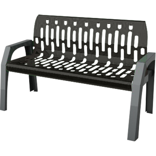 Bancs Stream, Acier, 48" lo x 25" la x 34" h, Noir Oxymax Inc