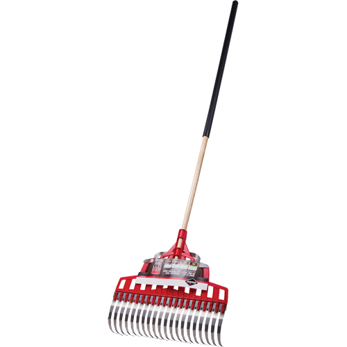 Multi-Purpose Lawn Rake, 20" Blade, 20 Tines, Hardwood Handle, Steel Blade Oxymax Inc