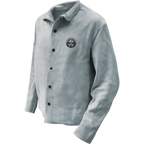 Veste de soudeur, Cuir, T-Grand, Gris Oxymax Inc
