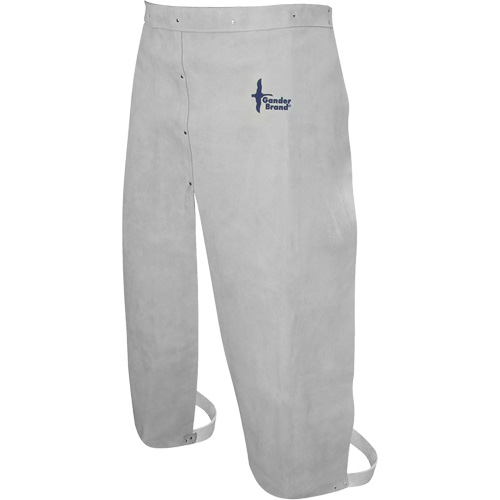 Leather Welding Apron, Split-Leg Waist, 32" L, Pearl Grey Oxymax Inc