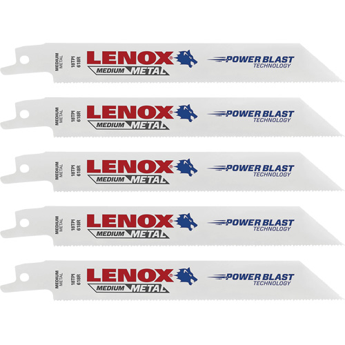 Lames de scie &agrave; m&eacute;taux, Bim&eacute;tal, 18 Dents par pouce, 6" lo x 3/4" la Oxymax Inc