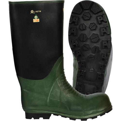 Bottes Journeyman, Caoutchouc, Embout Acier, Pointure 8, Semelle R&eacute;sistant aux perforations Oxymax Inc