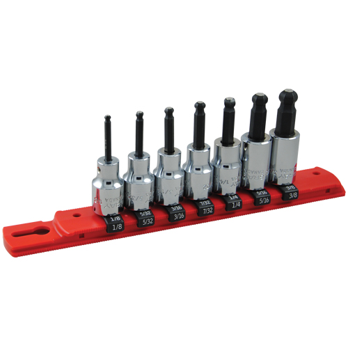 SAE Ball-Nose Socket Set, 7 Pcs Oxymax Inc