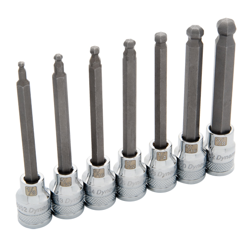 Long SAE Ball-Nose Socket Set, 7 Pcs Oxymax Inc