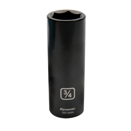 SAE Socket, Impact, 3/8", 1/2" Drive, 6 Points, Deep Oxymax Inc