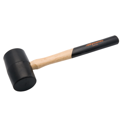 Rubber Mallet, 1.5 lbs., Wood Handle, 13" L Oxymax Inc