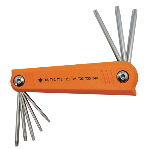 Jeu de cl&eacute;s hexagonales repliables, 8 mcx, Torx Oxymax Inc