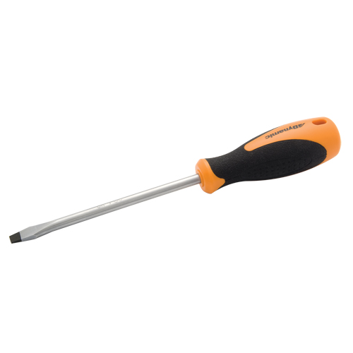 Slotted Screwdriver, 1/4" Tip, Round, 9-1/3" L, Cushion Grip Handle Oxymax Inc