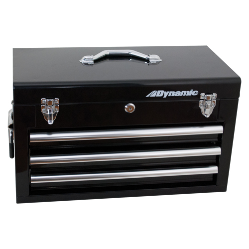 Hand Tool Box with Drawers, 10" D x 20" W x 12" H, Black Oxymax Inc