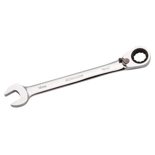 Reversible Combination Ratcheting Wrench, 12 Point, 8mm, Chrome Finish Oxymax Inc