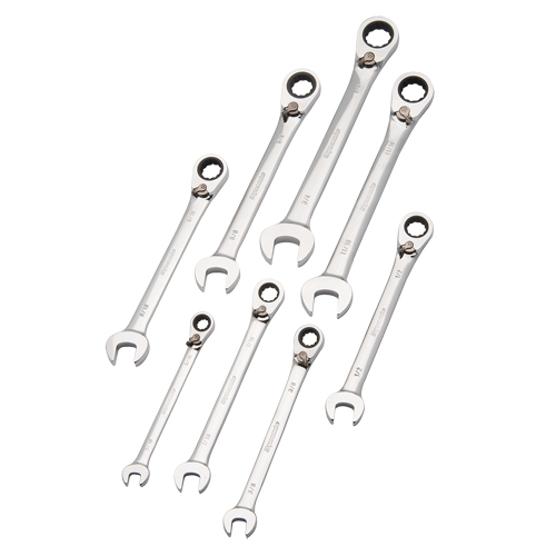 Reversible Wrench Set, Combination, 8 Pieces, Imperial Oxymax Inc
