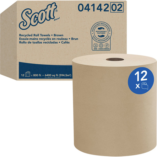 Serviettes en rouleaux durs Universel  de Scott, 1 pli, Standard, 800' lo Oxymax Inc