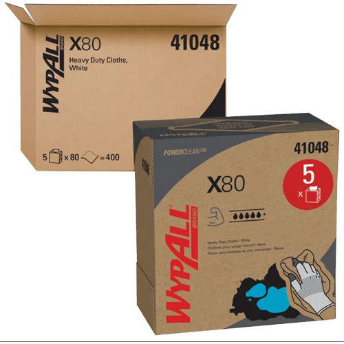 WypAll&reg; X80 Extended Use Cloths, Heavy-Duty, 16-4/5" L x 9" W Oxymax Inc