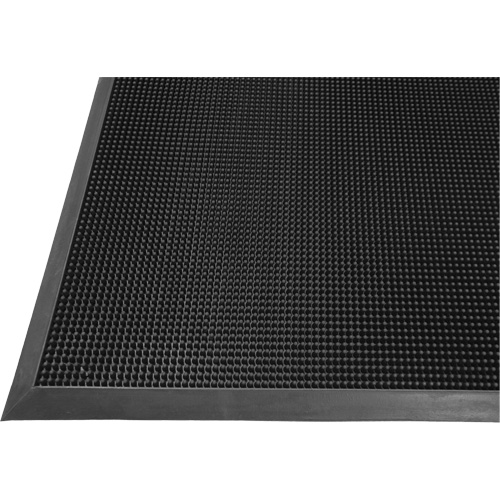 Gritstop Fingermat Matting, Rubber, Scraper Type, Textured Pattern, 2-2/3" x 3-3/4", Black Oxymax Inc