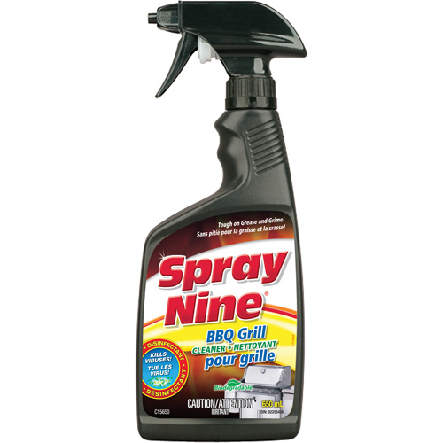 Nettoyant pour grille de BBQ Spray Nine, 650 ml, Bouteille &agrave; g&acirc;chette Oxymax Inc