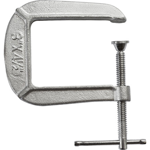 Light-Duty C-Clamp, 3" (76 mm) Capacity, 4-1/2" (114 mm) Throat Depth Oxymax Inc