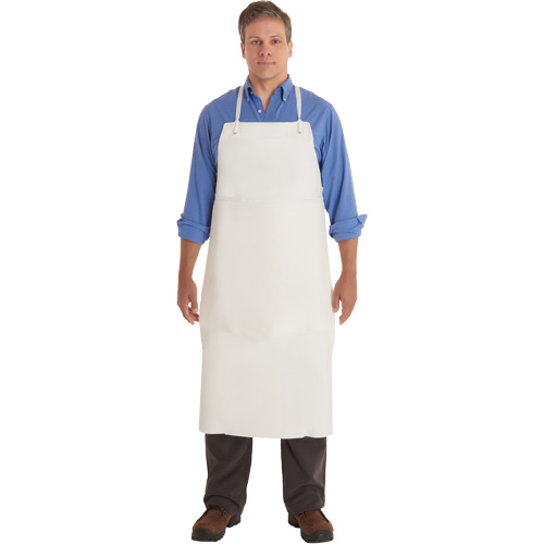 AlphaTec&reg; 56-101 PVC Apron, PVC/Vinyl, White, 33" W x 44" L Oxymax Inc