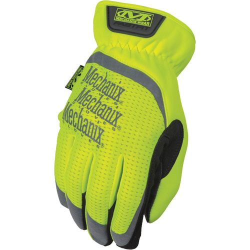 FastFit&reg; High-Visibility Work Gloves, Synthetic Palm, Size Medium/9 Oxymax Inc