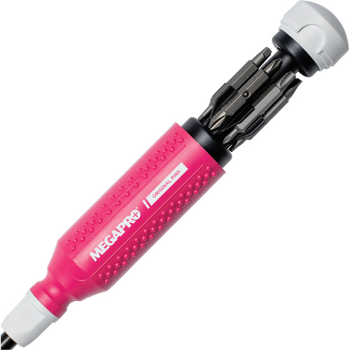 Tournevis multi embouts Original Pink 15-en-1, 8-37/50" lo, Prise Textur&eacute; Oxymax Inc