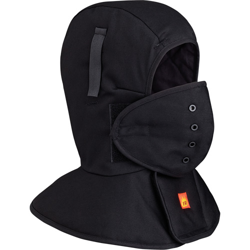 565A Doublure matelass&eacute;e FR &agrave; long col pour casque, Noir, Coton Oxymax Inc