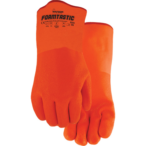 Foamtastic Gloves, One Size, PVC Coating, Foam Shell Oxymax Inc