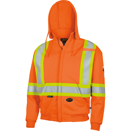 338SF Capuche &agrave; fermeture &eacute;clair ignifug&eacute;e, Hommes, T-Grand, Orange haute visibilit&eacute;, 22 cal/cm² Oxymax Inc