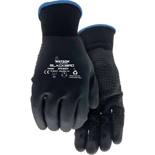Stealth Blackbird Coated Gloves, X-Large, Microfoam Nitrile Coating, 15 Gauge, Polyester Shell Oxymax Inc