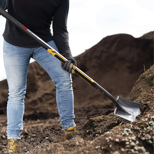 Pro Square Point Shovel, Fibreglass, Tempered Steel Blade, Straight Handle, 48" Long Oxymax Inc