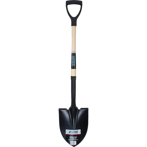 Round Point Shovel, Tempered Steel Blade, Hardwood, D-Grip Handle Oxymax Inc