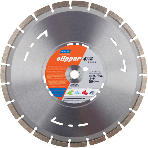 Lame circulaire segment&eacute;e polyvalente pour coupes &agrave; sec &agrave; vitesse &eacute;lev&eacute;e Clipper 4X4 Oxymax Inc