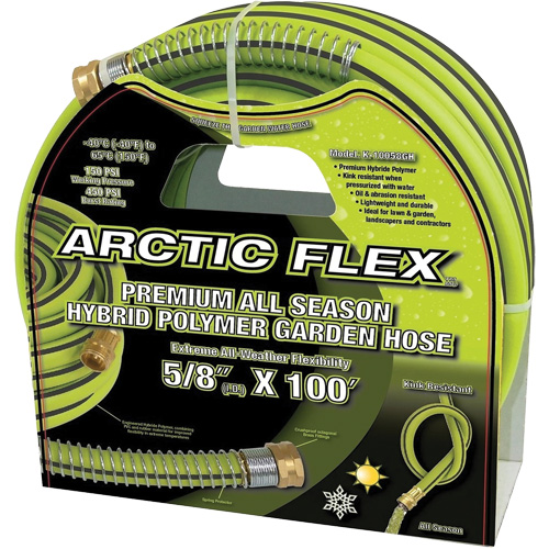 Premium Hybrid Polymer Garden Hose, PVC/Rubber, 5/8" dia. x 100' Oxymax Inc