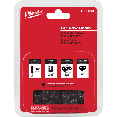 Chaîne de scie M18 Fuel 10" Oxymax Inc