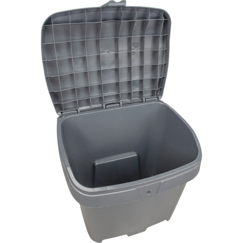 Salt & Sand Storage Bins, With Hasp, 21" x 27" x 26", 4.24 cu. ft., Grey Oxymax Inc