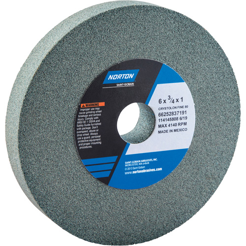 Meules pour rectifieuses d'&eacute;tabli - Meules Gemini, 6" x 3/4", Arbre de 1" Oxymax Inc