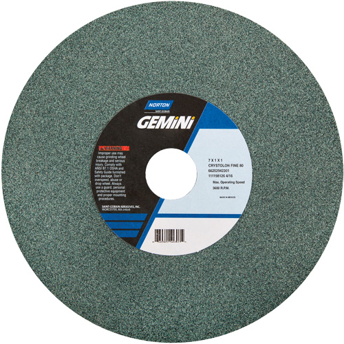Meules pour rectifieuses d'&eacute;tabli - Meules Gemini, 6" x 1", Arbre de 1" Oxymax Inc