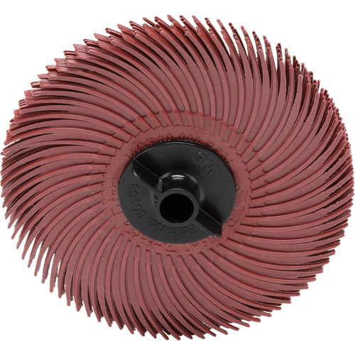 Meule en soie radiale Scotch-Brite, Oxyde d'aluminium, Grain 220, 3" dia. Oxymax Inc