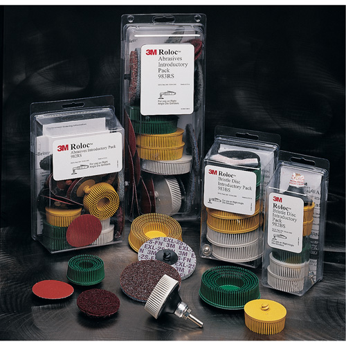 Scotch-Brite Roloc Bristle Disc Kit, Ceramic, 50, 80, 120 Grit, 2" Dia. Oxymax Inc