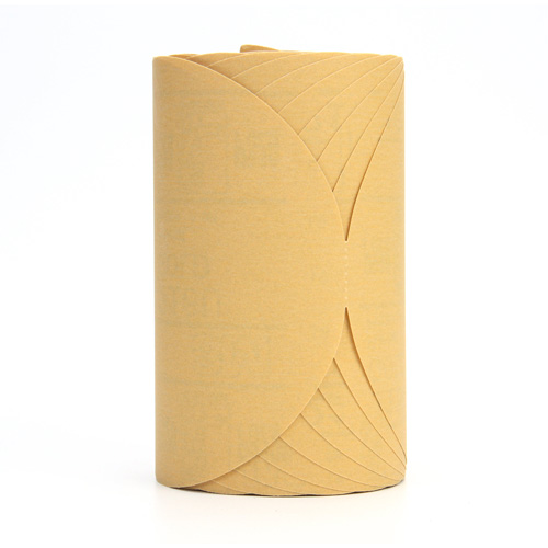 Rouleau de disques abrasifs dor&eacute;s en papier Stikit 216U, 6" dia., Grain P320, Oxyde d'aluminium Oxymax Inc