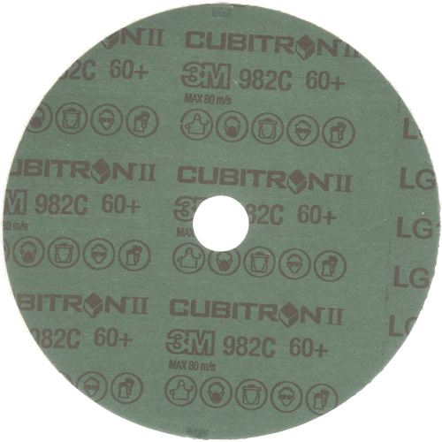 Disques en fibre mod&egrave;le 982C Cubitron II , Grain de c&eacute;ramique, 60+, 7" Dia x 7/8" Arbre Oxymax Inc