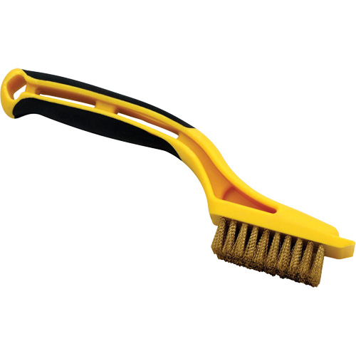 Mini Scratch Brush, Brass, 5 x 10 Wire Rows, 8-1/4" Long Oxymax Inc