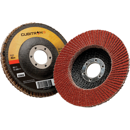 Disque &agrave; lamelles 967A T27 Cubitron II, 4-1/2" x 7/8", Type 27, Grain 40+, C&eacute;ramique Oxymax Inc