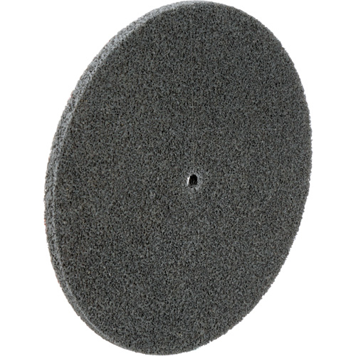 Meule unitaris&eacute;e EXL Scotch-Brite, 6" x 1/4", Arbre de 1/4", Grain de Fin, Carbure de silicium Oxymax Inc