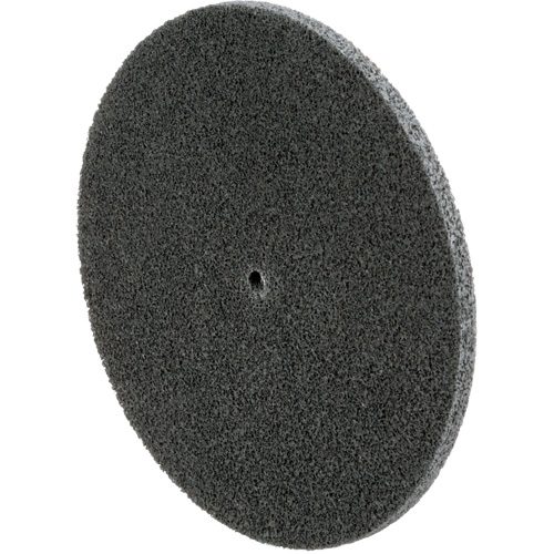 Meule unitaris&eacute;e EXL Scotch-Brite, 6" x 1/4", Arbre de 1/4", Grain de Fin, Carbure de silicium Oxymax Inc