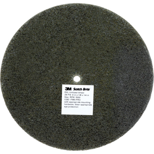 Scotch-Brite EXL Unitized Wheel, 6" x 1/8", 1/4" Arbor, Fine Grit, Silicon Carbide Oxymax Inc