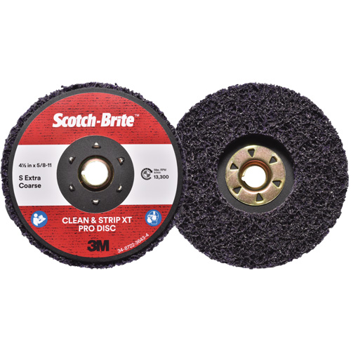 Disque  Clean and Strip  XT Pro Scotch-Brite, 4-1/2" dia., Grain Extra grossier, Carbure de silicium Oxymax Inc