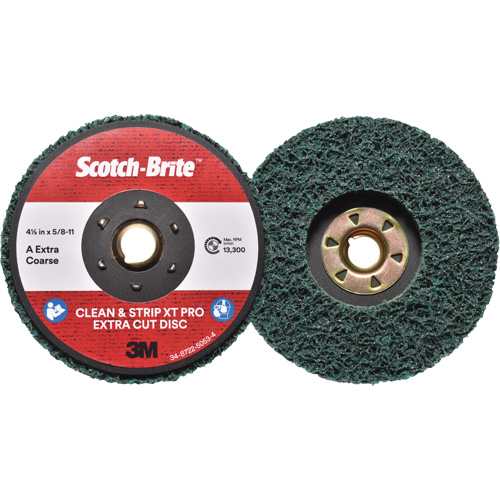 Disque extra coupe  Clean and Strip  XT Pro Scotch-Brite, 4-1/2" dia., Grain Extra grossier, Oxyde d'aluminium Oxymax Inc