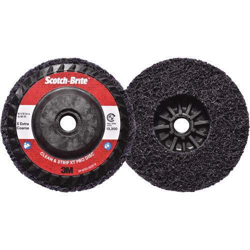 Disque  Clean and Strip  XT Pro Scotch-Brite, 4-1/2" dia., Grain Extra grossier, Carbure de silicium Oxymax Inc