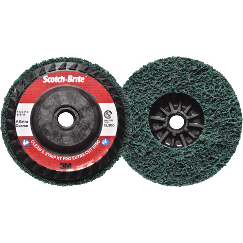 Disque extra coupe  Clean and Strip  XT Pro Scotch-Brite, 4-1/2" dia., Grain Extra grossier, Oxyde d'aluminium Oxymax Inc